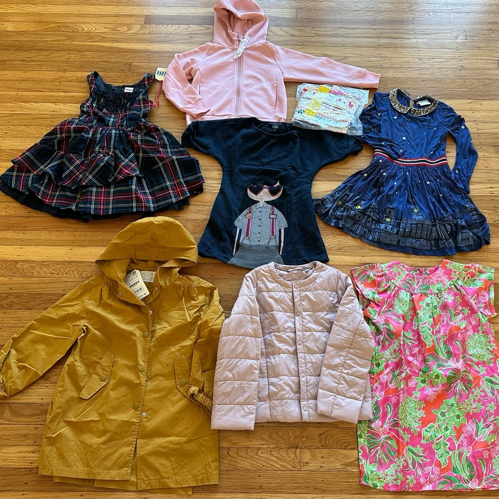 Girls Size 5-6 Bundle (9 pieces) Lilly Pulitzer, Uniqlo, Zara…